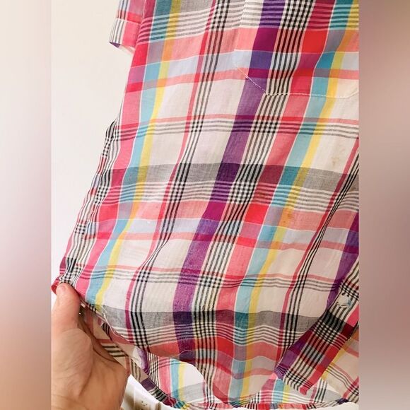 Vintage women’s plain button down top | 70’s oversized top | size 12 - Picture 3 of 6